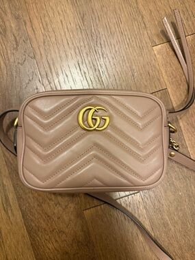 Gucci Crossbody Bag in Nude Pink with Gold Hardware